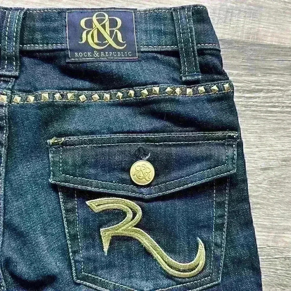 Rock & Republic Womens Jeans Kasandra Studded Boot Cut Jeans Women’s Size 2 EUC - Picture 10 of 16